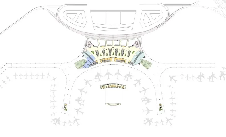 地窝堡t3航站楼平面图图片