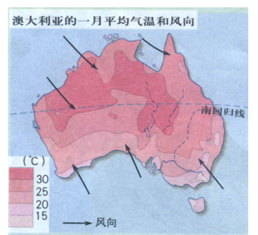 澳大利亚盛行风向图图片