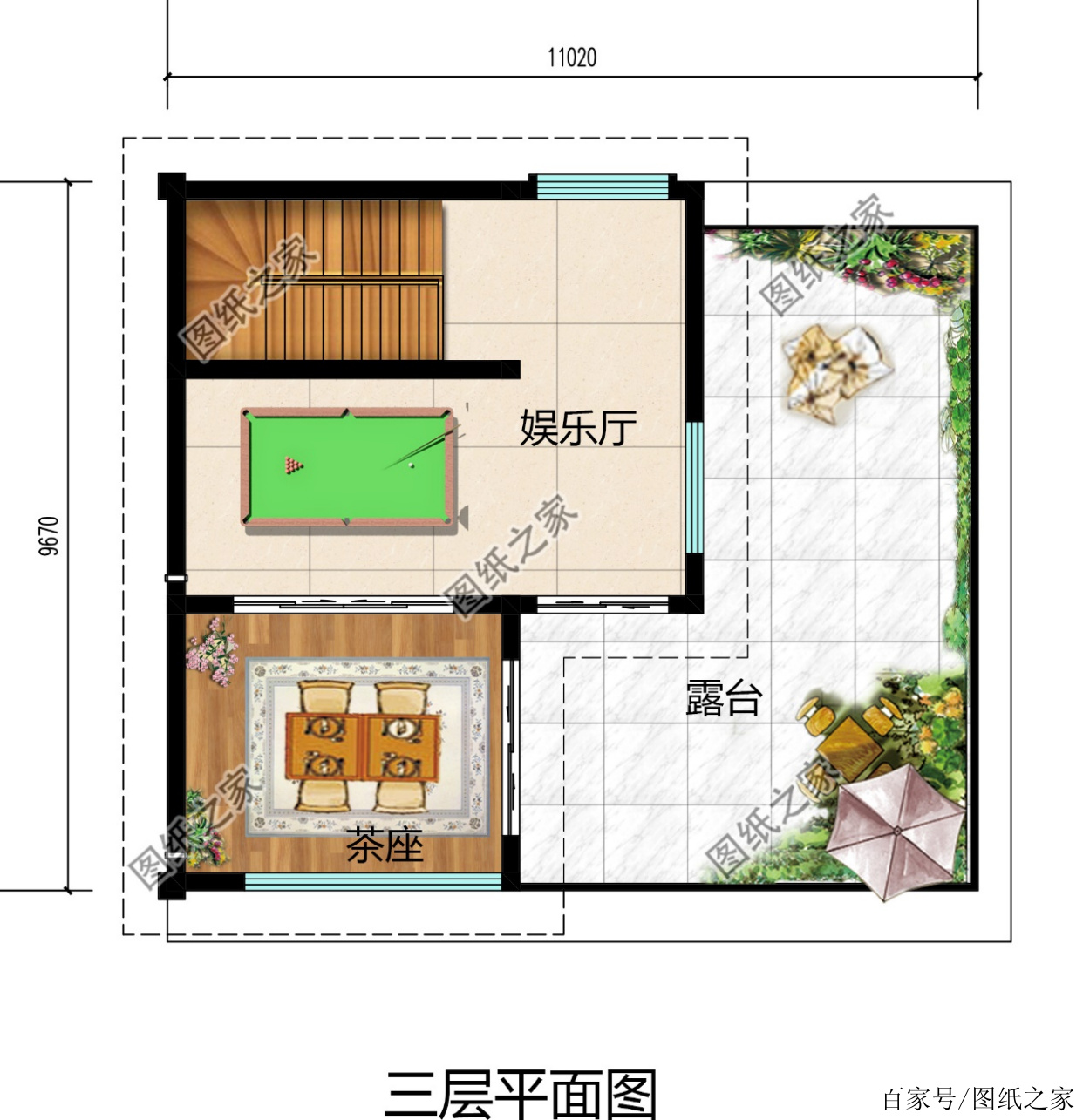 11乘9米農村自建房設計圖,農村人喜歡的戶型,建了可住三代人