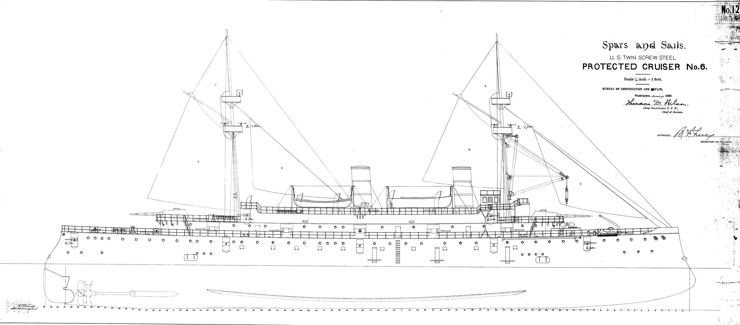 美国奥林匹亚号(uss olympi)防护巡洋舰