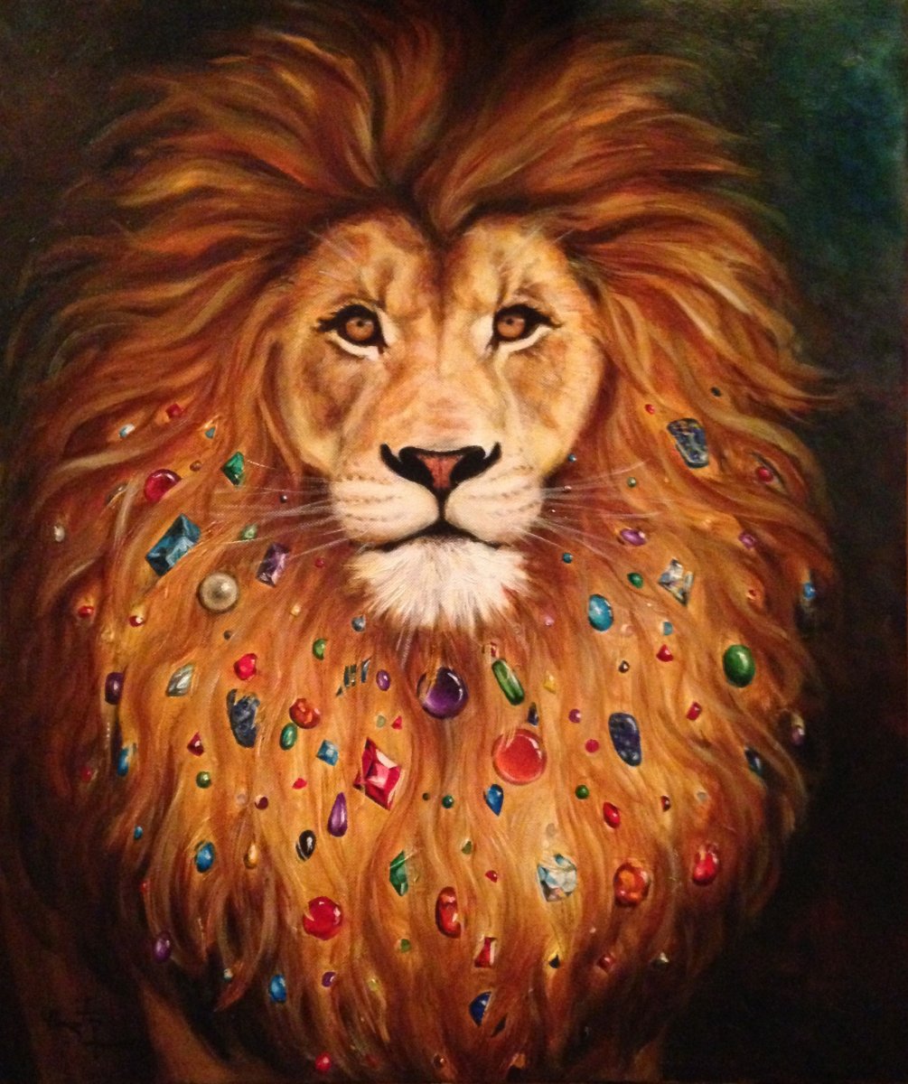 一只狮子的绘画(48张大图)