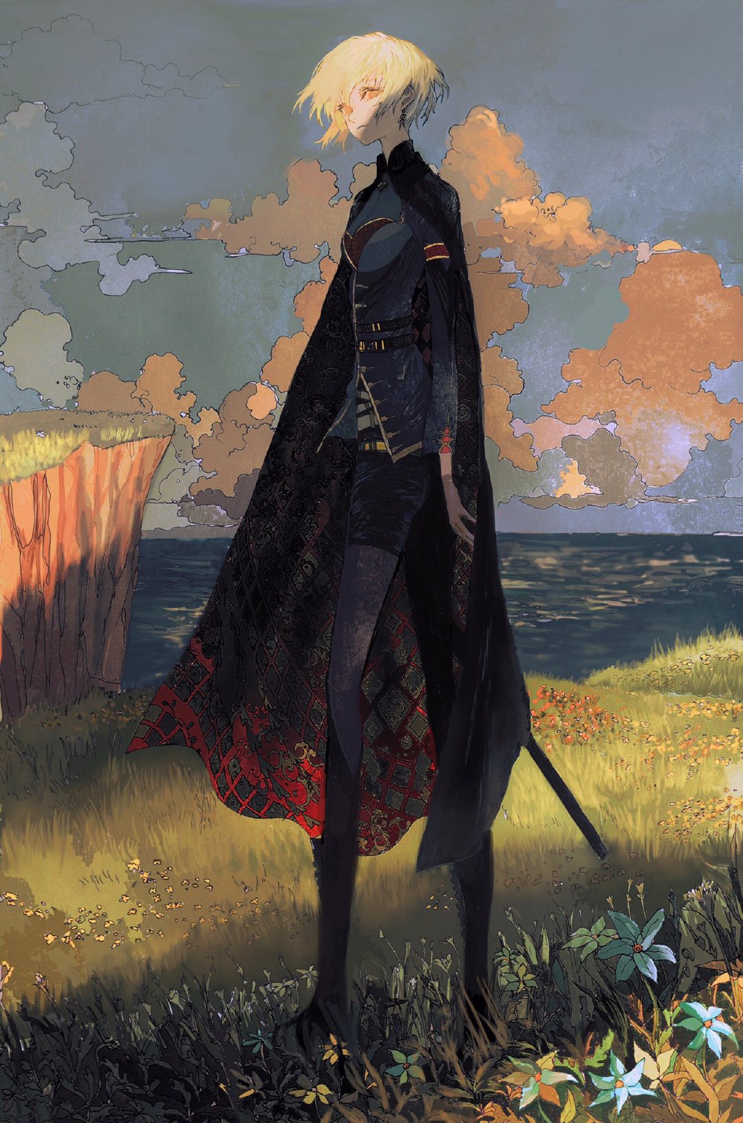 平涂风格的幻想系人物插画,每一幅作品都似乎在讲故事