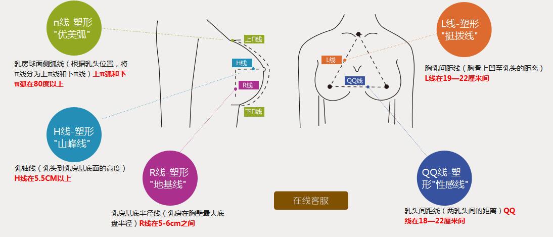 隆胸术前测量图片