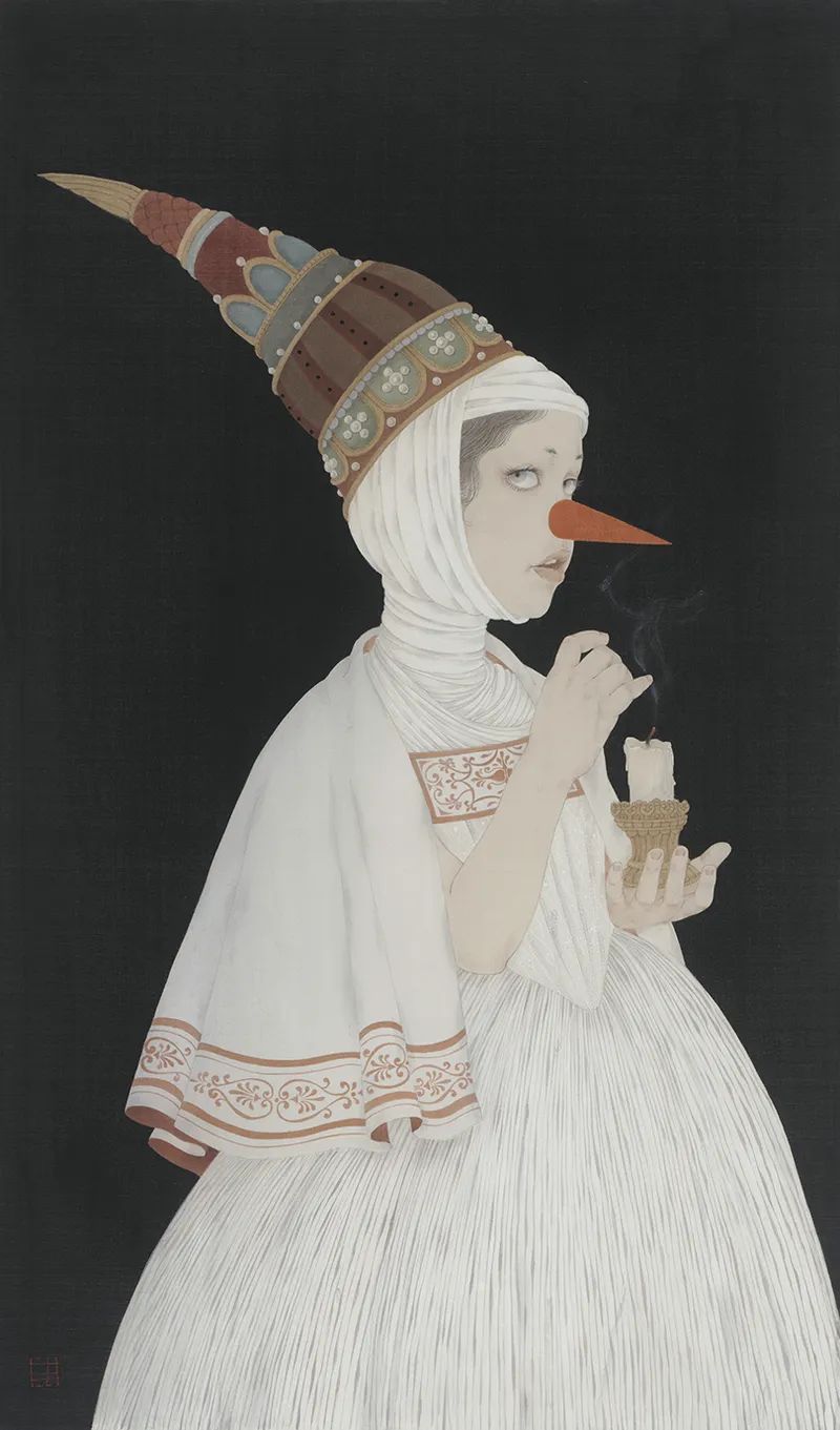 「津门网」周雪的工笔画|新工笔花园中一朵奇特的花