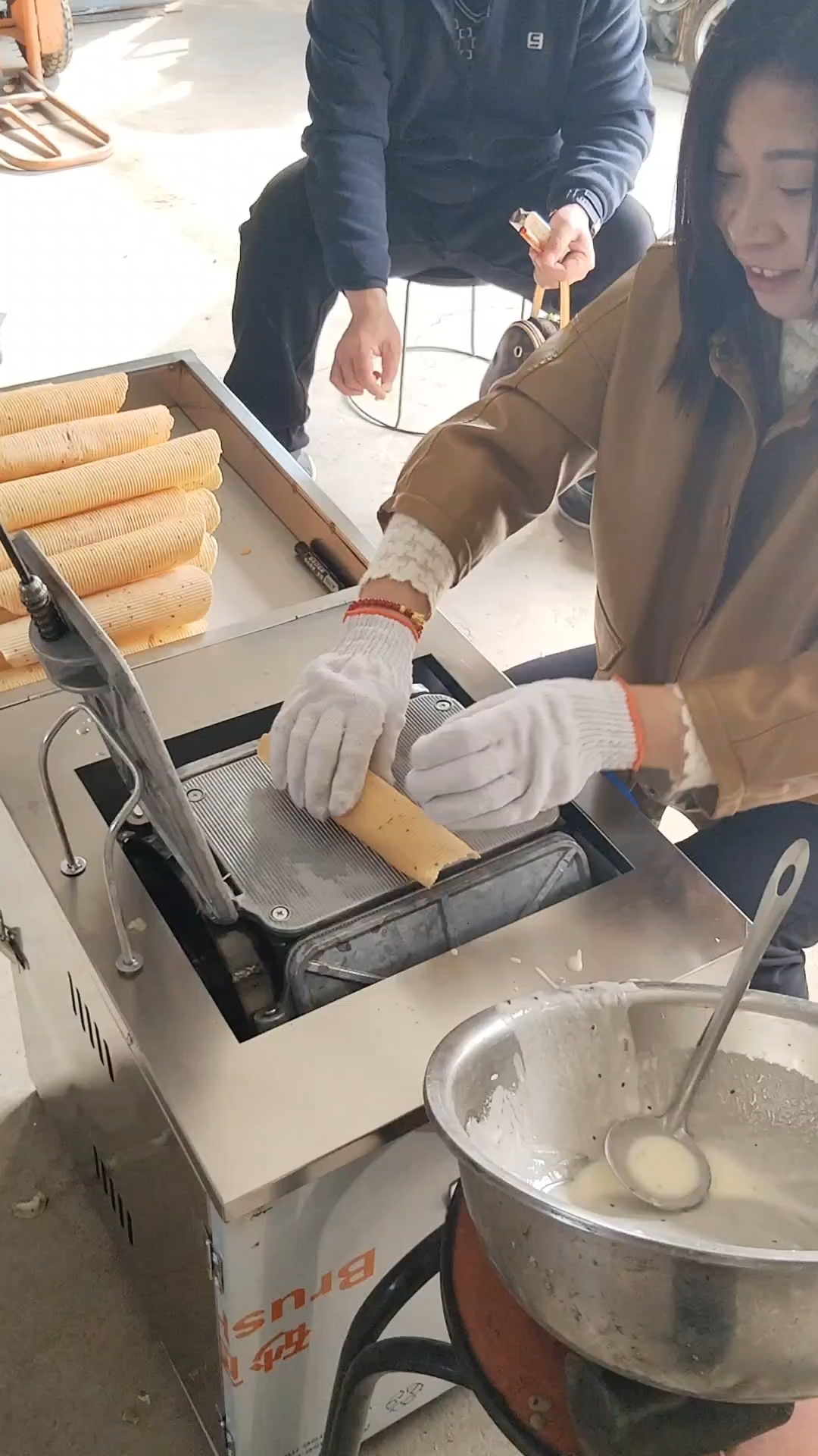 六面燃气蛋卷机商用