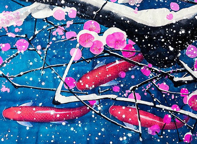 艺术家宋连民冬奥主题绘画巨作亮相北京冬奥主媒体中心