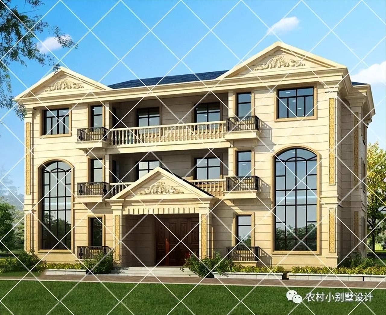 15款兄弟双拼共用堂屋的设计农村自建房别墅,兄弟常来常往更亲近