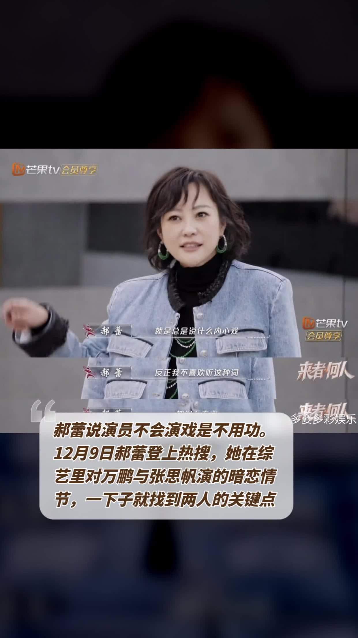 郝蕾评论演员演技:不用功