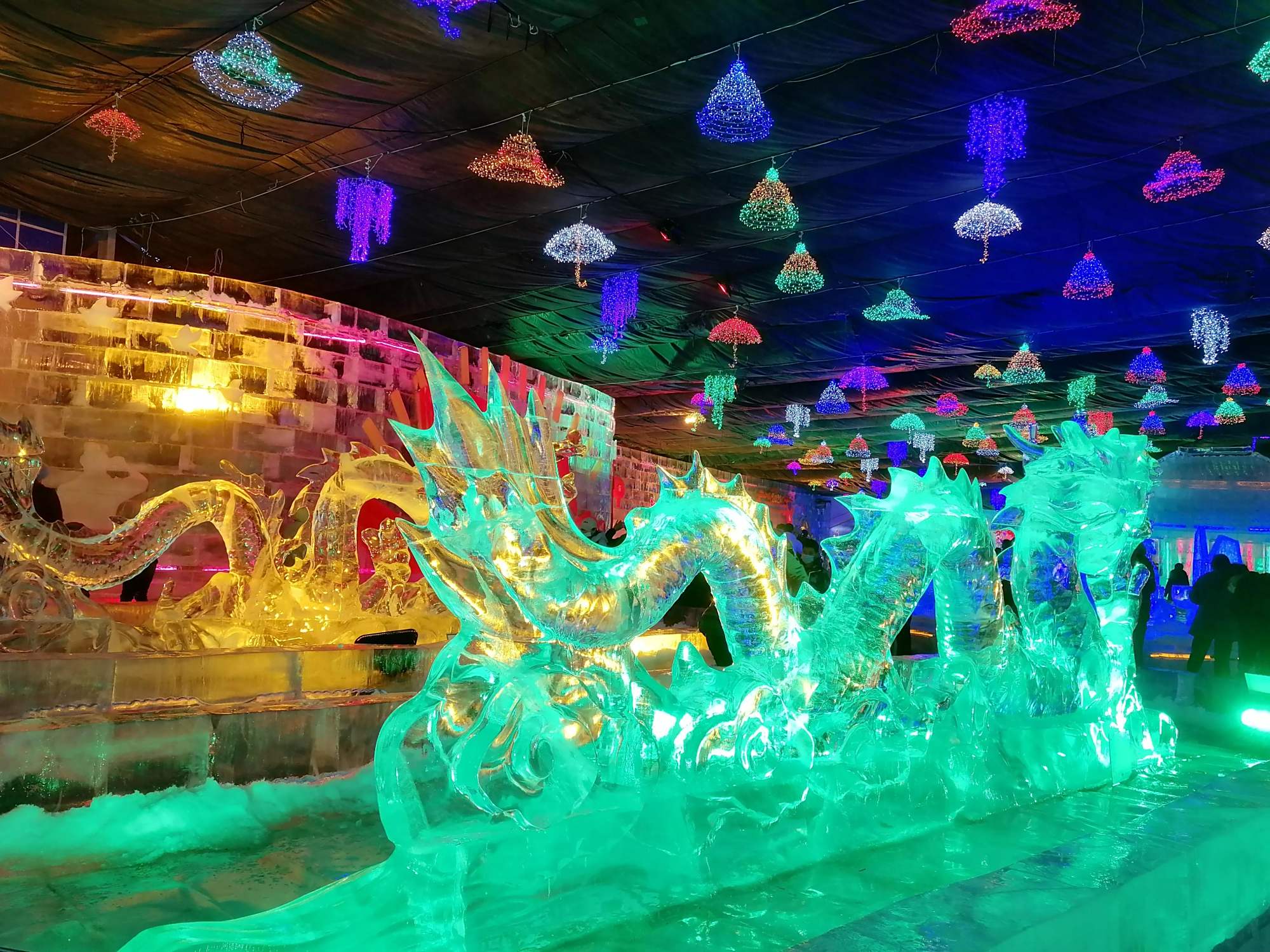 图文┃延庆玉渡山,龙庆峡冰灯展