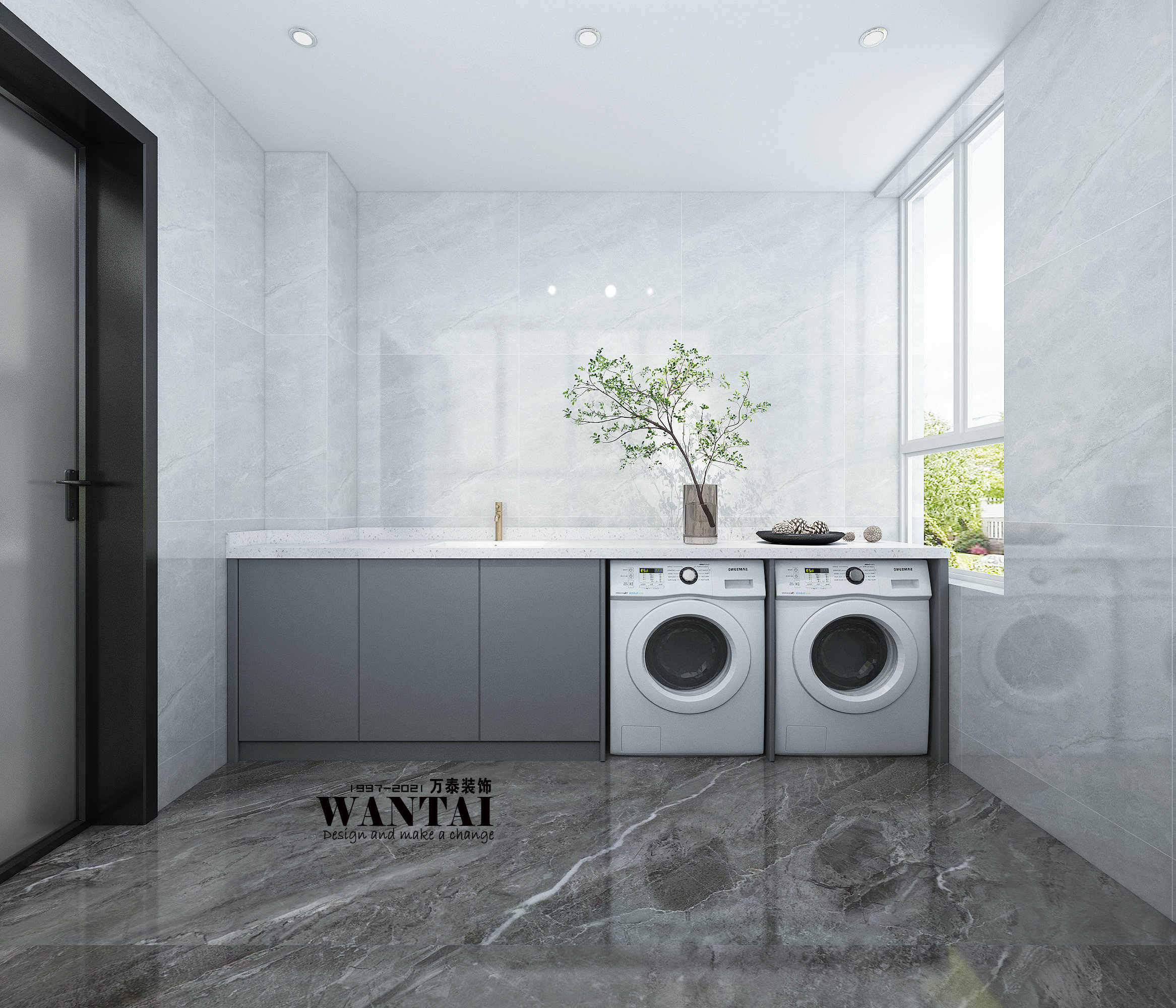 济宁创意soho 245平现代轻奢风格装修效果图