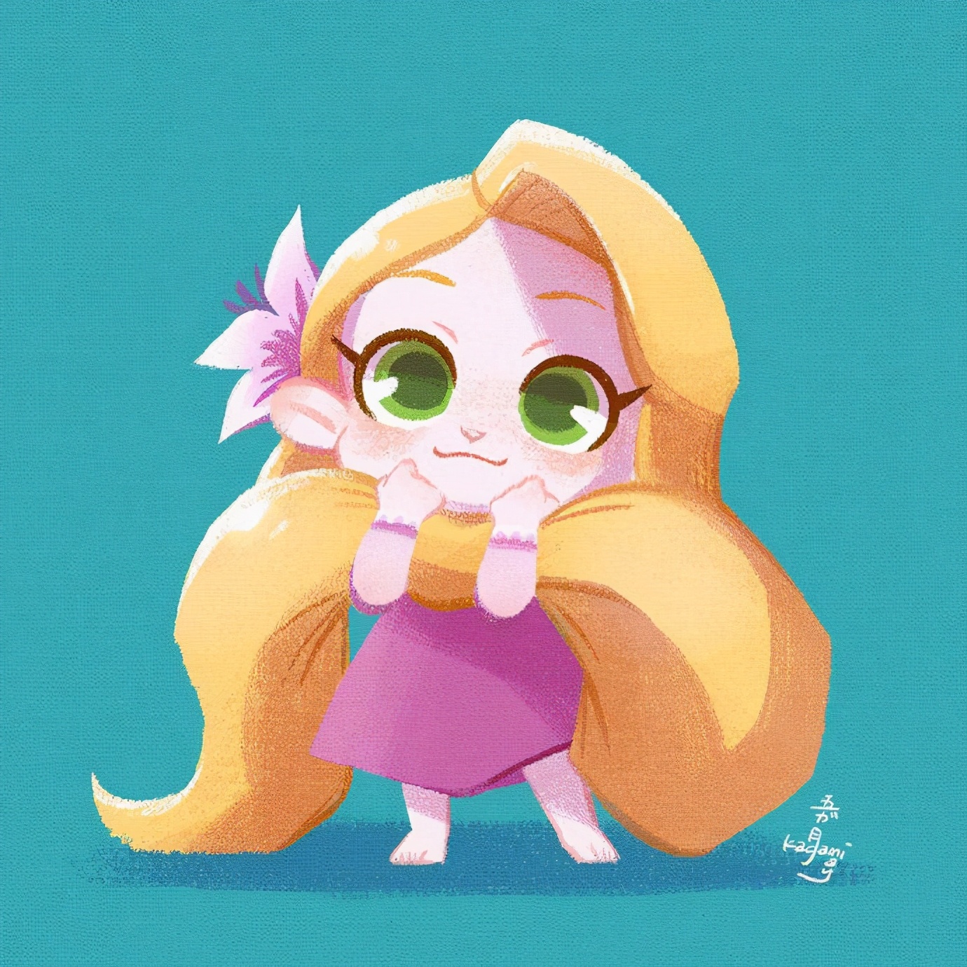 超可爱的q版迪士尼公主,谁能抵挡安娜和艾莎的卖萌?我是不能!