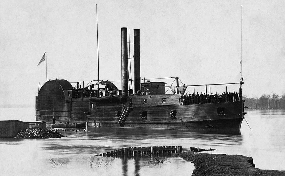 美国内战时期亨利堡之战"内河战列舰"