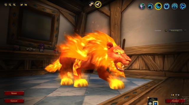 魔兽世界:德鲁伊可在理发店定制火猫形态 魔杖可幻化成匕首和剑