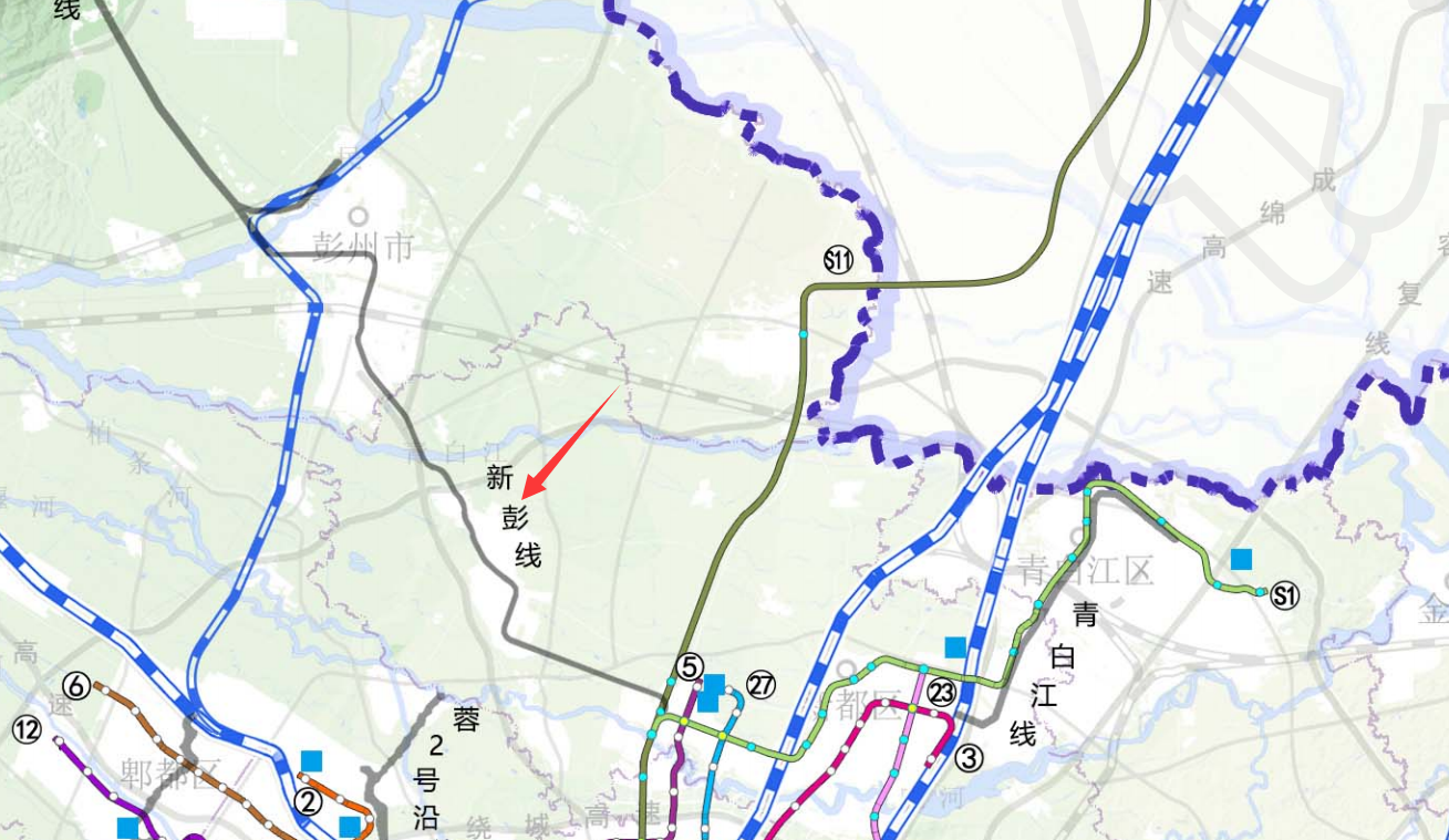 看了青白江線,那成都市低運量軌道交通彭州至新都線進展如何了?