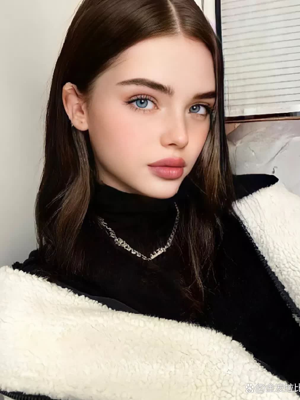 混血网红模特艾米丽,瞳孔美得惊为天人!