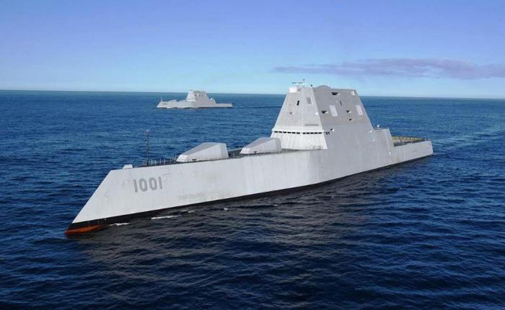 从外观上看,这艘测试的舰艇非常像美国海军的"朱姆沃尔特"级隐身驱逐
