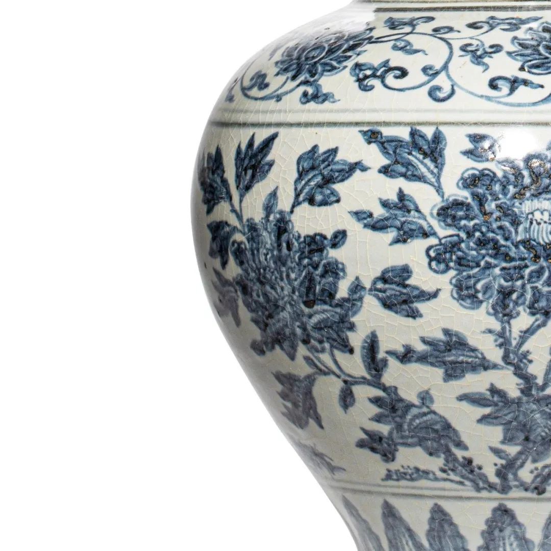 明宣德青花折枝牡丹纹盖罐,教人识得「天下真花独牡丹」