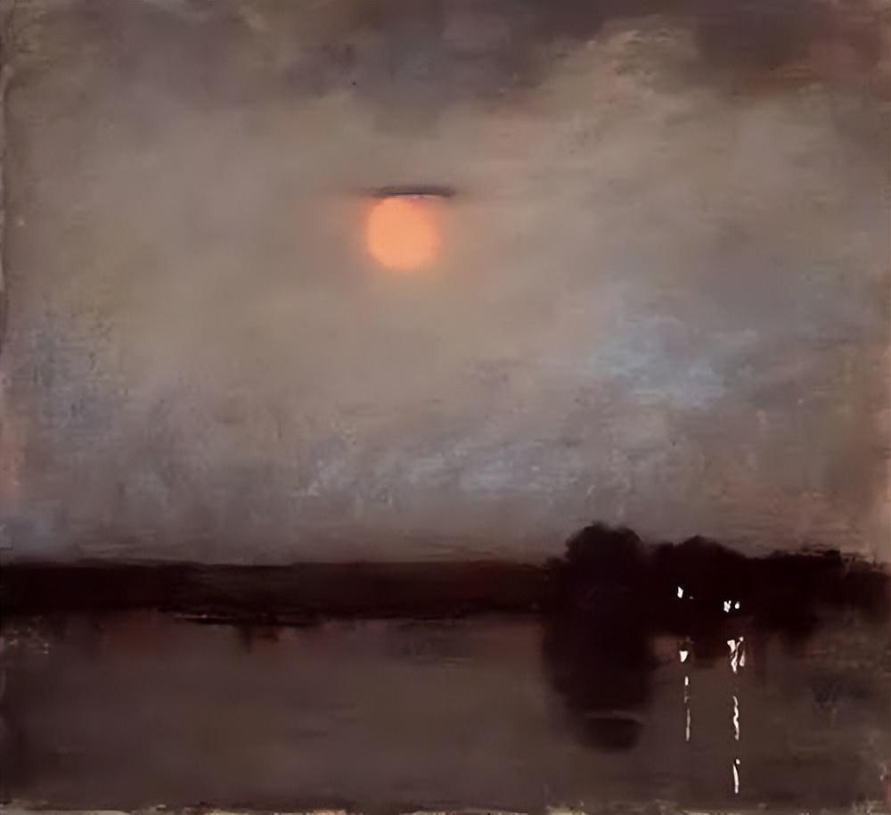 月光如水,这是我见过最美的月亮油画︱艺术名画