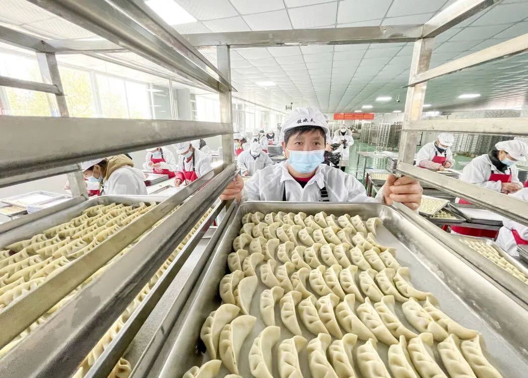 饺子工厂生产忙