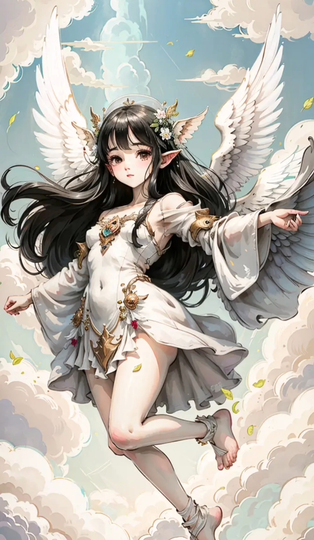 ai绘画,二次元少女,可爱的熊熊,唯美意境