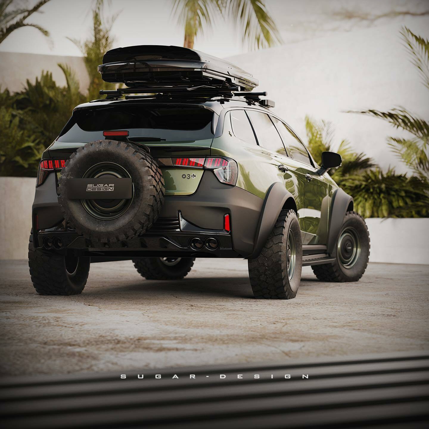 领克推出一款越野车和坦克300竞争怎么样?领克越野车渲染图曝光