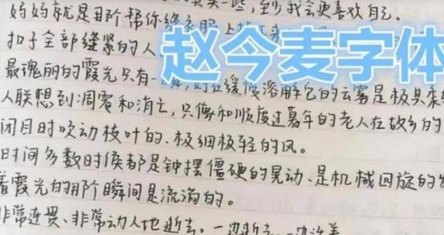 赵今麦字体火出圈