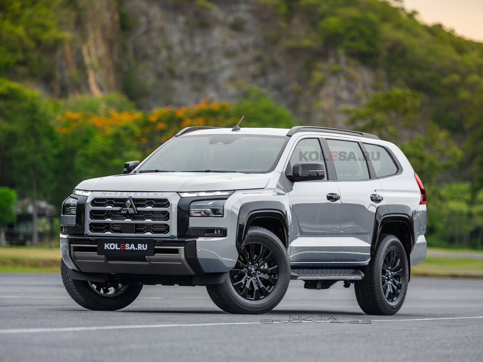 丰田普拉多最强对手,全新三菱帕杰罗运动版渲染图首发 造型硬朗