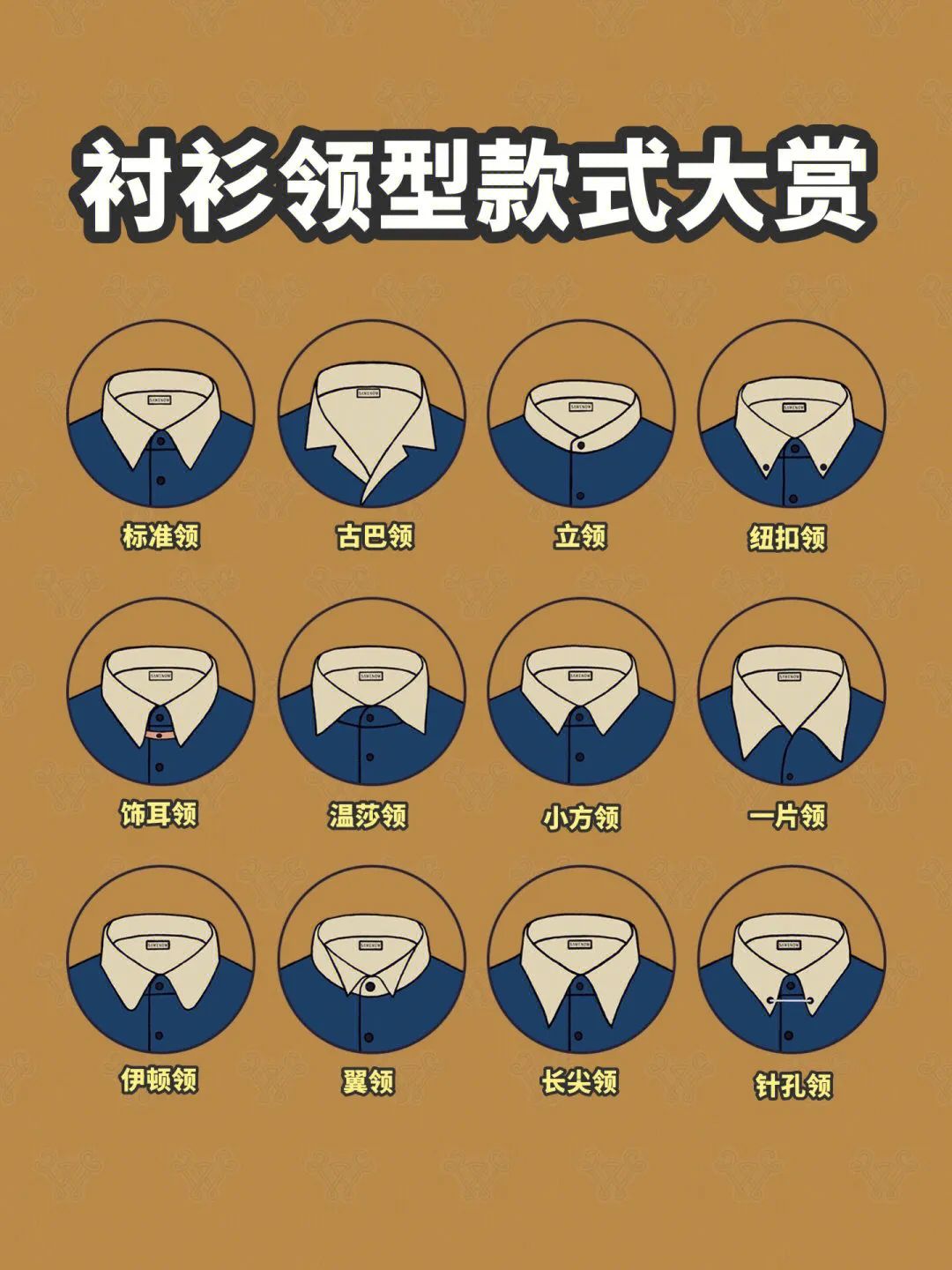 衬衫领型结构款式图与西装结构图解!