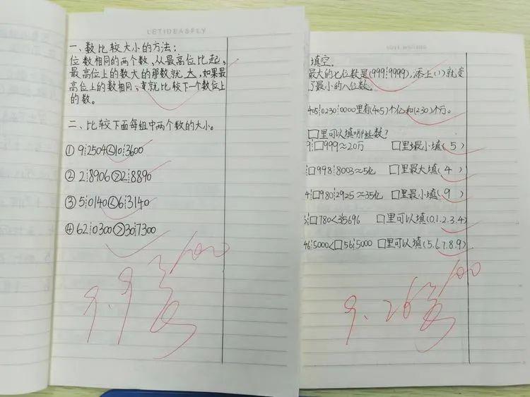 以查促学 以查督改 息县十一小秋季学期南校区数学组业务常规检查