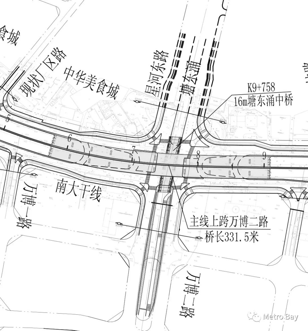 航拍|番禺北片区交通大动脉!俯瞰南大干线市新路~番禺大道段