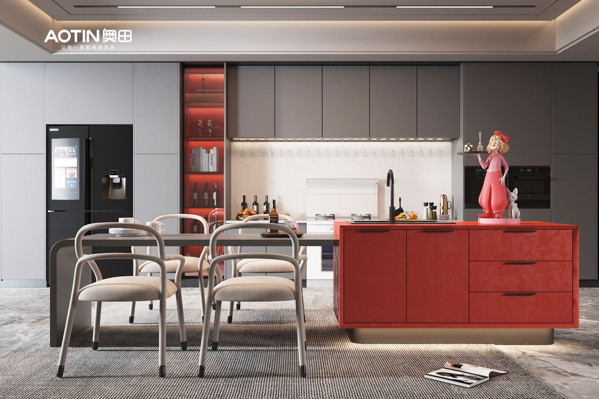 奥田集成灶丨今夏大火的多巴胺厨房风格,戳到你了吗?