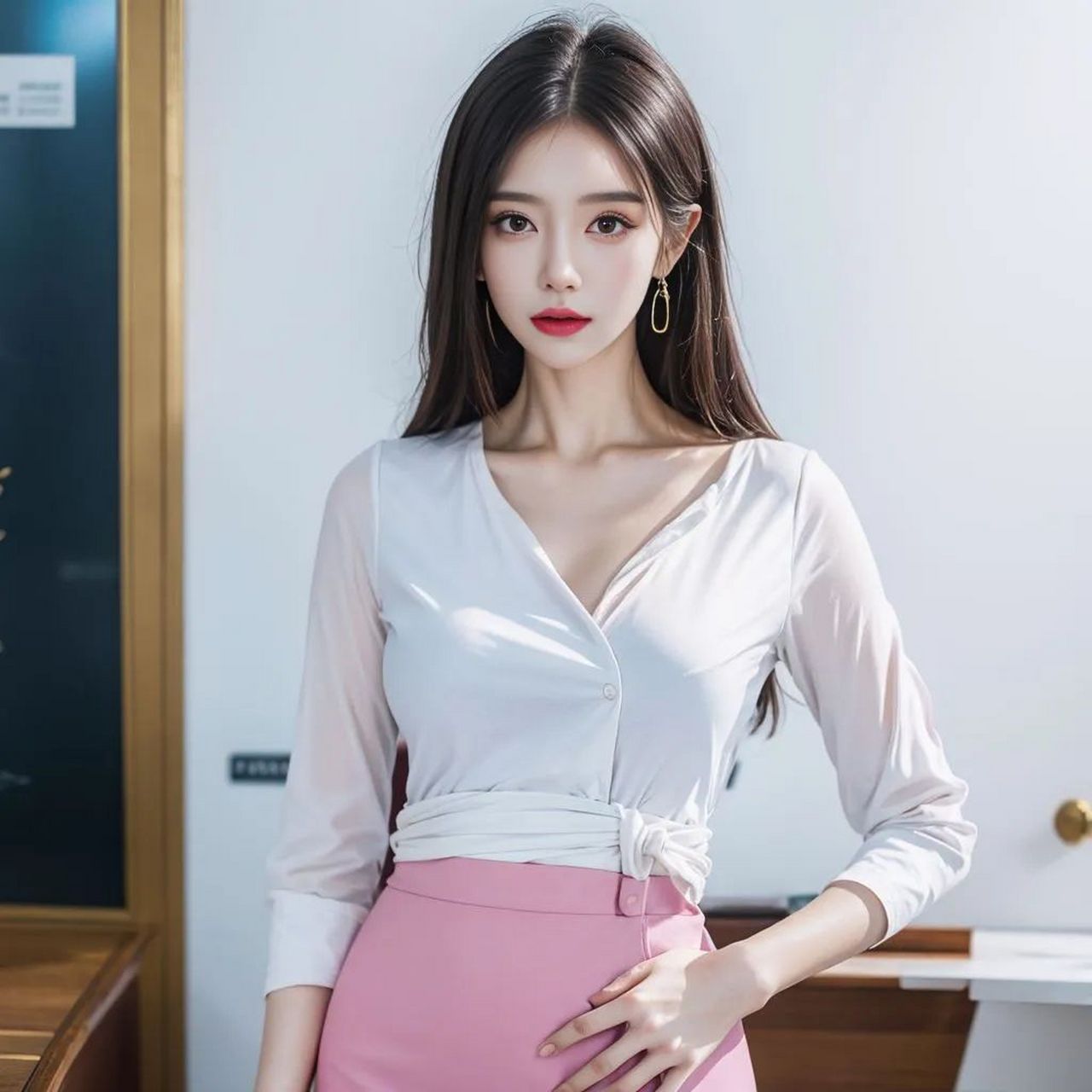 职场美女们以成熟干练的气质成为职场上一道亮丽的风景线,她们具备