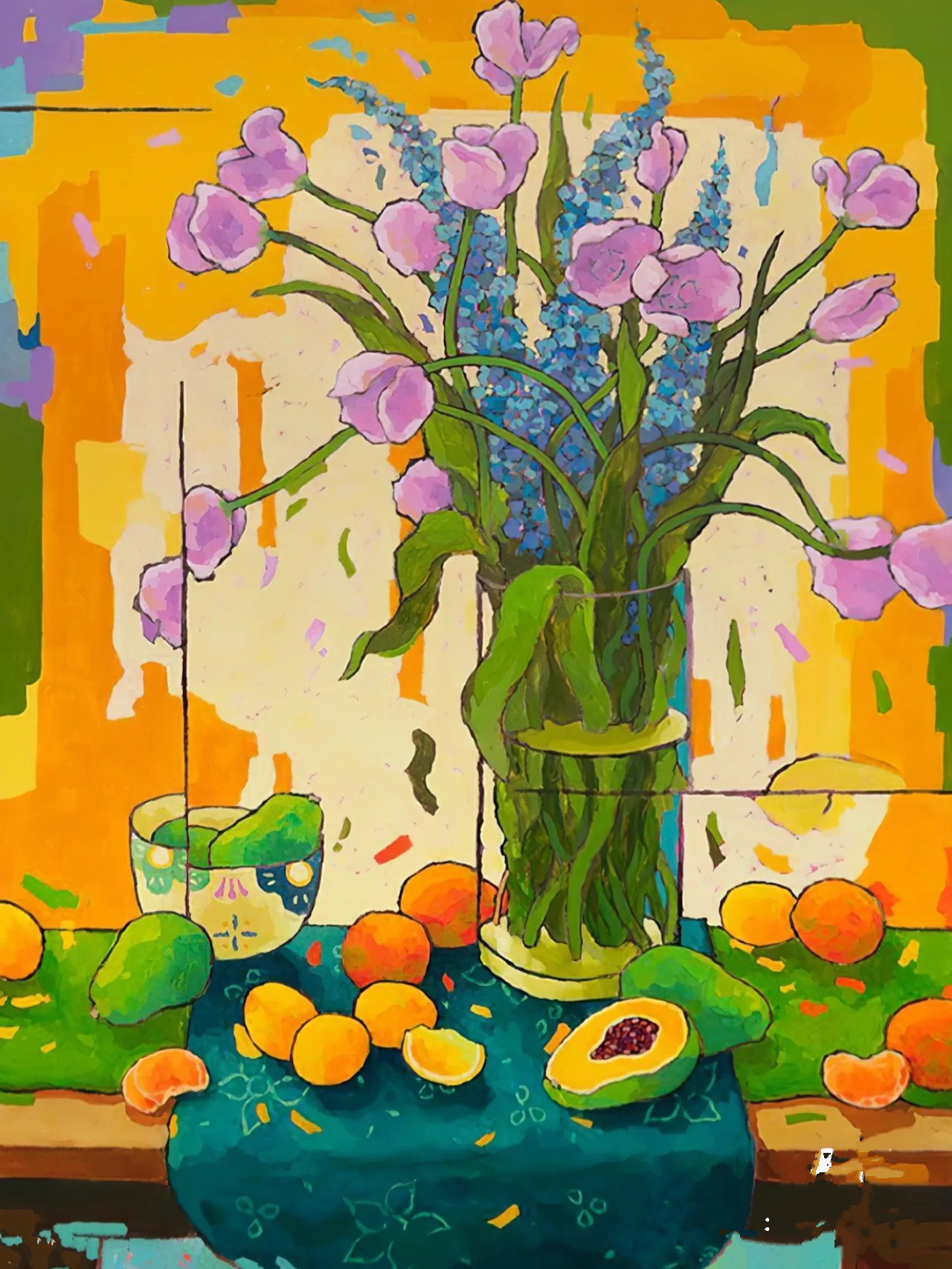 色彩明快鲜艳的后印象派画家安格斯·威尔逊油画作品︱艺术名画
