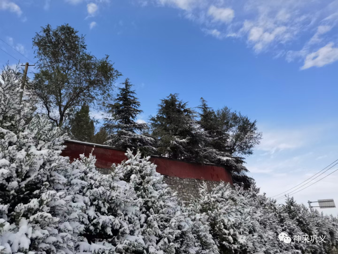扯袍峪雪景图片