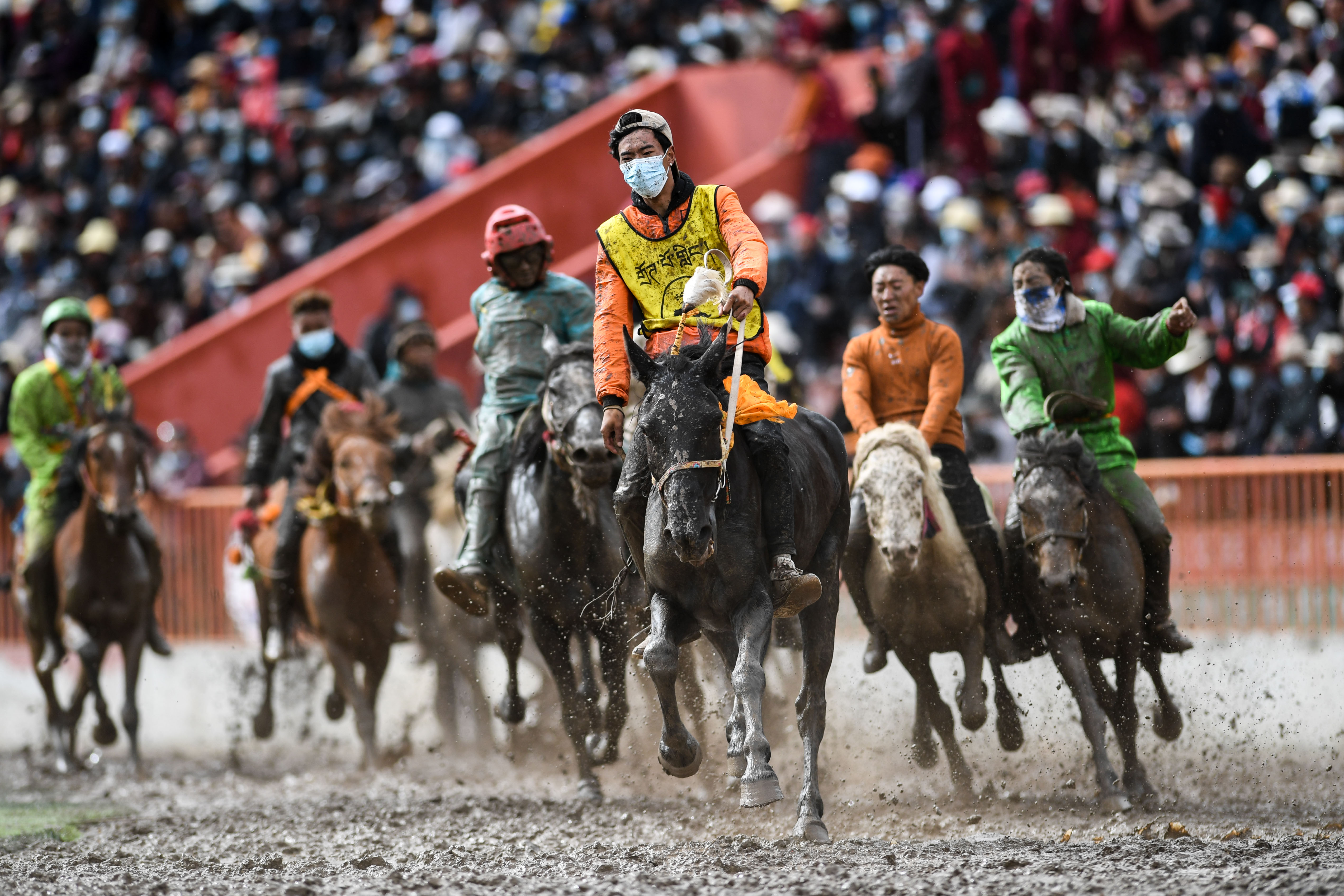 青海玉树举办赛马活动欢庆建州70周年