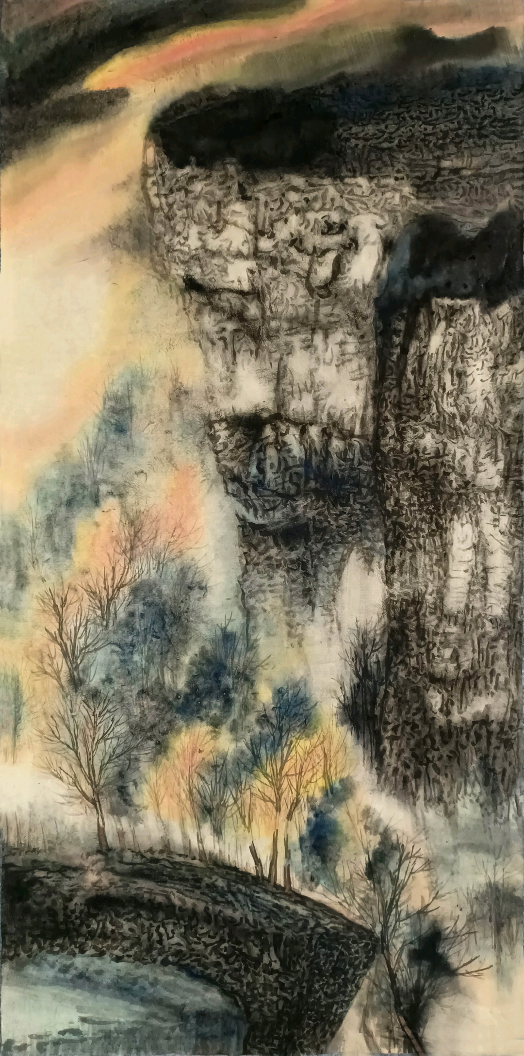 「津门网」吴东林山水画|清幽淡远,如诗般的意境