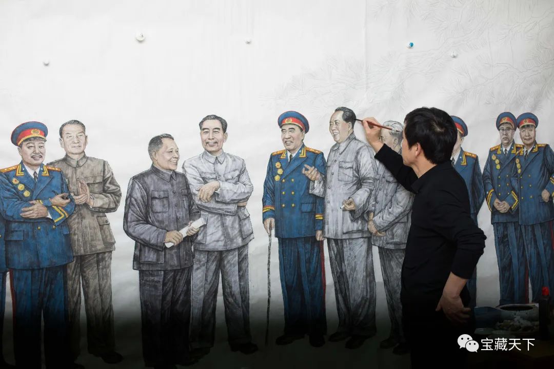 孟凡静笔下的红色题材人物画堪称"标准模板"