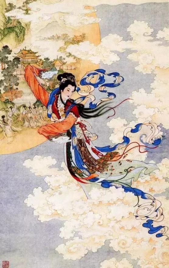 古画|看古人赏月