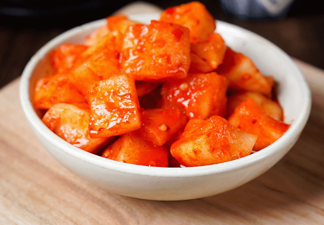 正宗韩式萝卜块家常做法,手把手教你,配方比例详细,一学就会