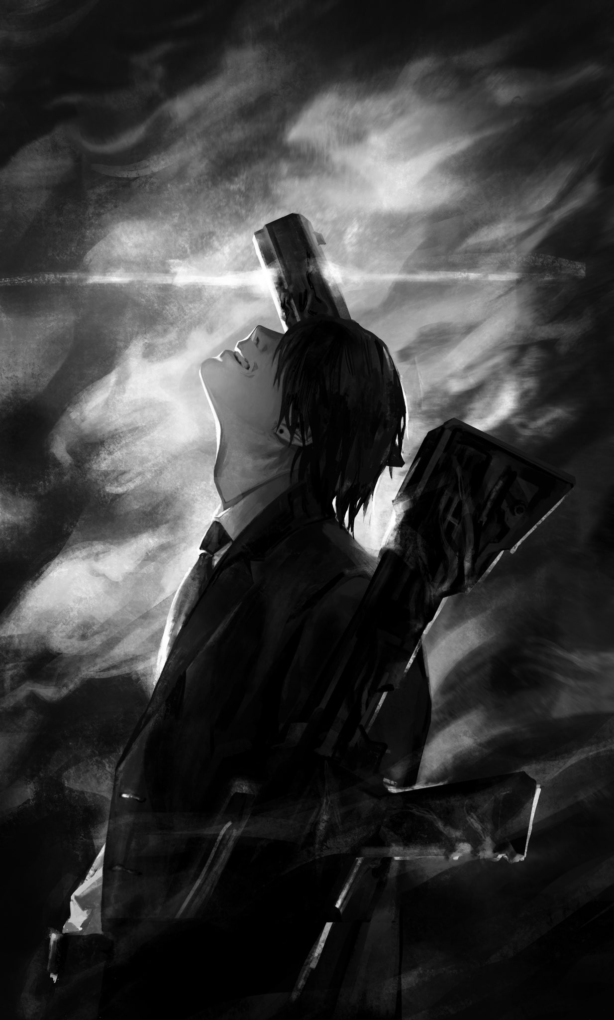 暗黑系风格的电锯人,破坏力超强的枪之恶魔,原来是你啊,秋