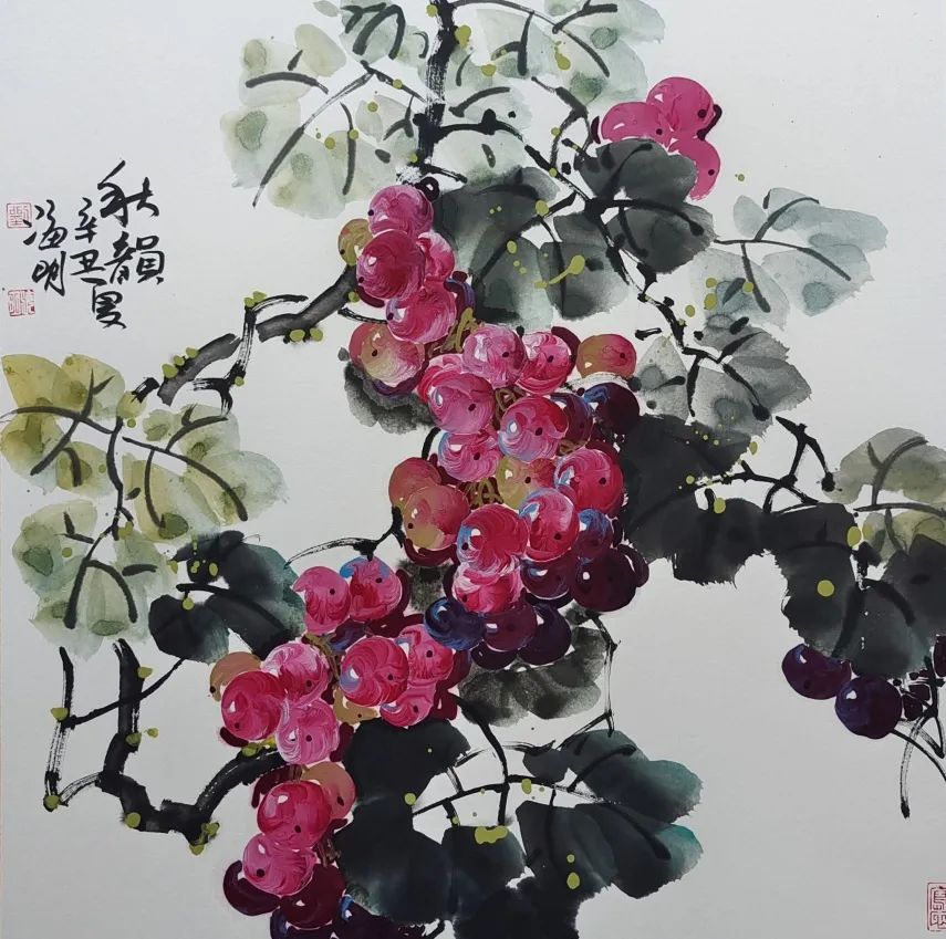 画家刘海明葡萄作品欣赏