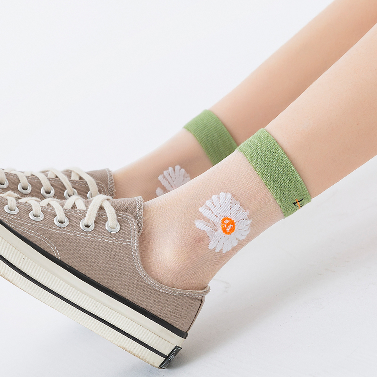 小雏菊女士水晶袜  柔软透气又舒服,好穿又耐看  女生天热必备78