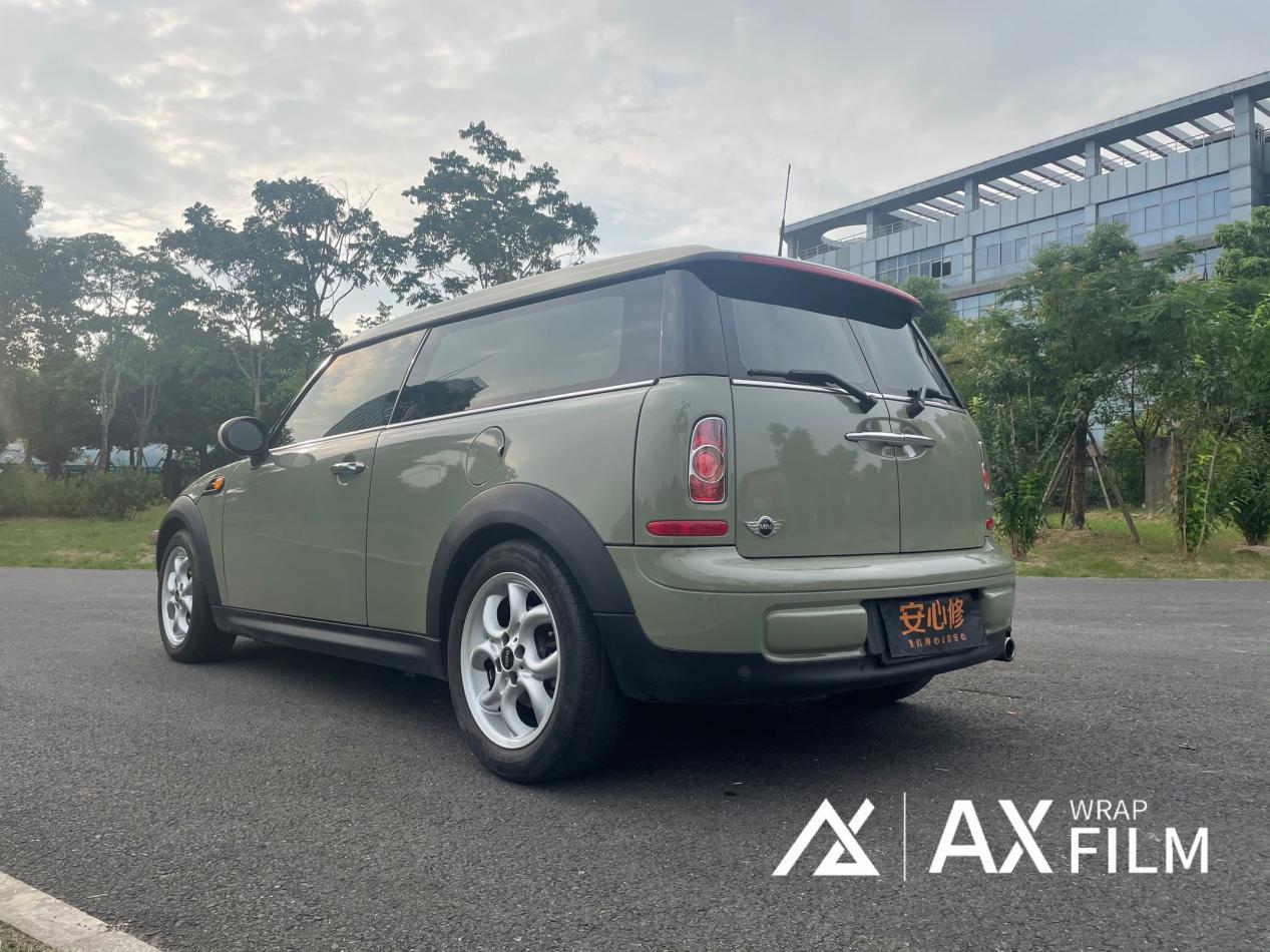 ax改色案例:miniclubman改色卡其绿,夜店男也能文艺范儿