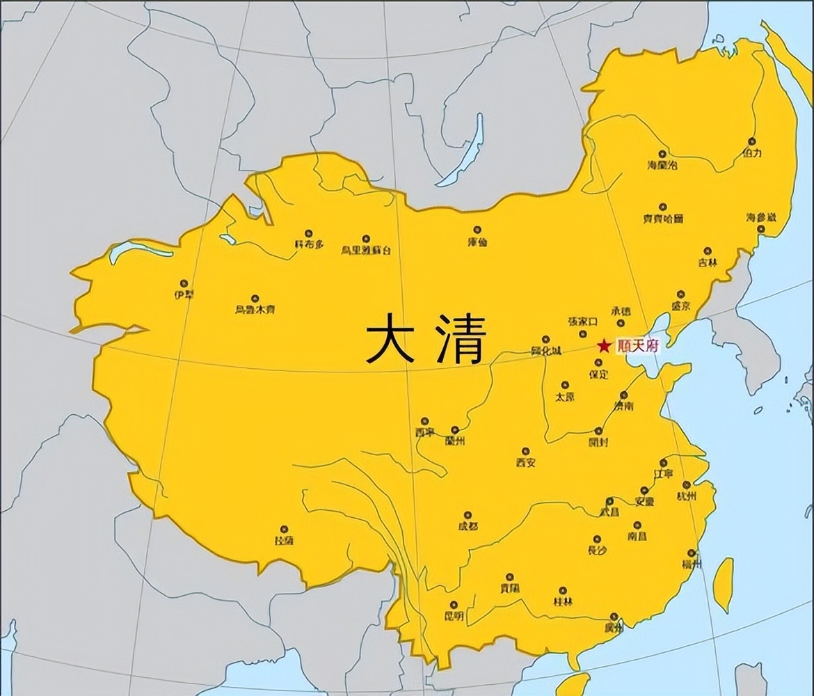 清代各省行政区划图片
