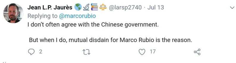 热点|中国宣布制裁这两名美国政客后,美国网民的反应太逗了!