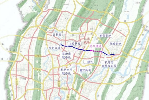 龙兴隧道今日通车,白居寺大桥,南环立交等项目也快来了