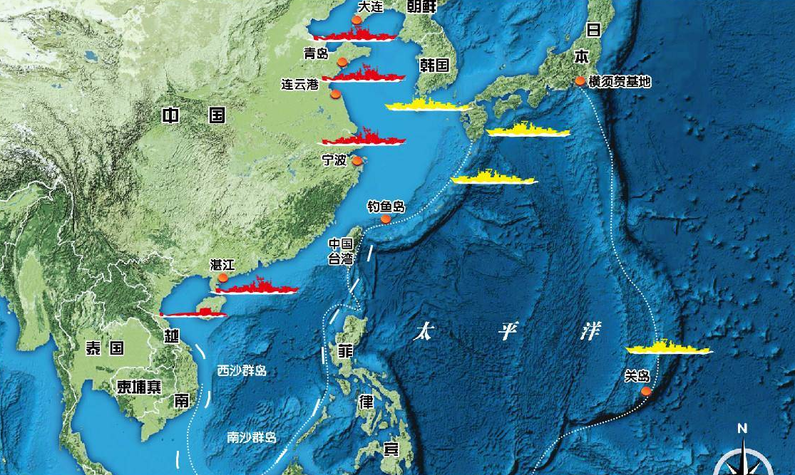 中国海军两大航母基地