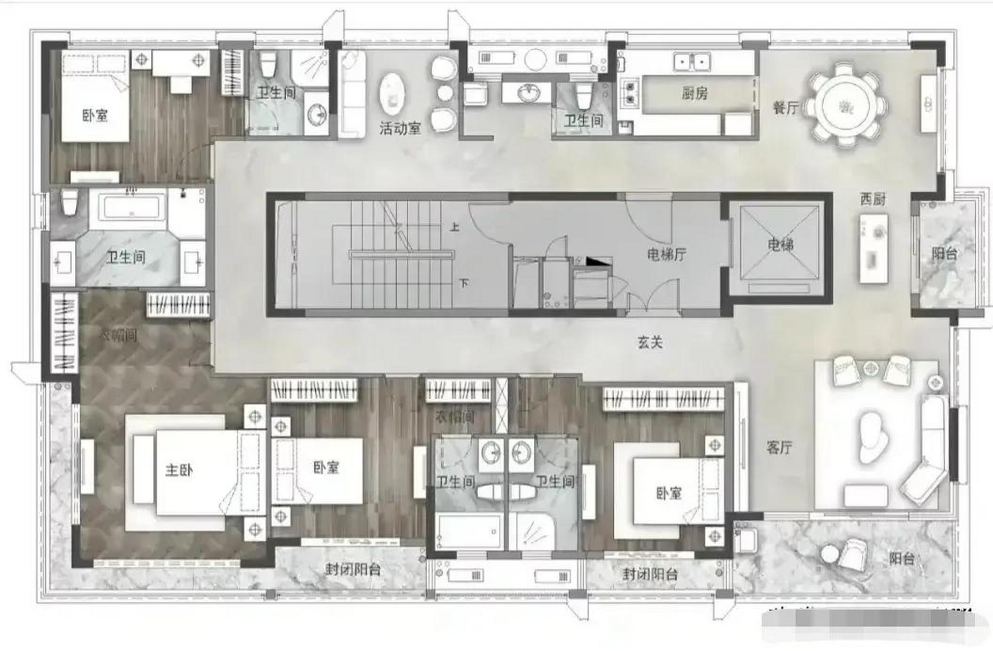 这个户型完全在家里做了一个跑道!日刷一万步,那是梦吗?
