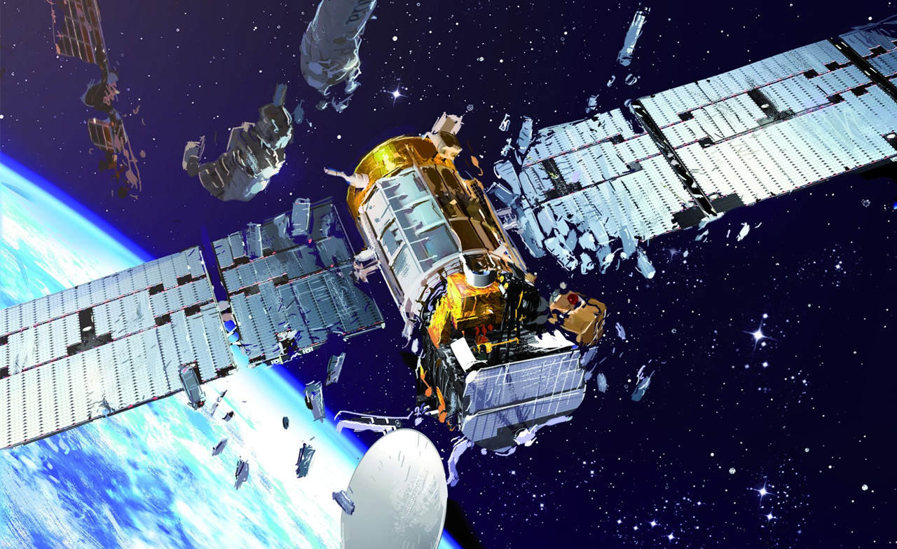 卫星因碎片撞击而解体