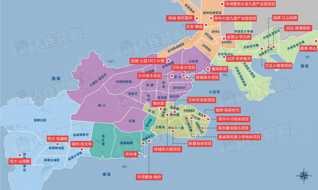 新盘地图,每月一期,了解大连楼市纯新项目一手资料